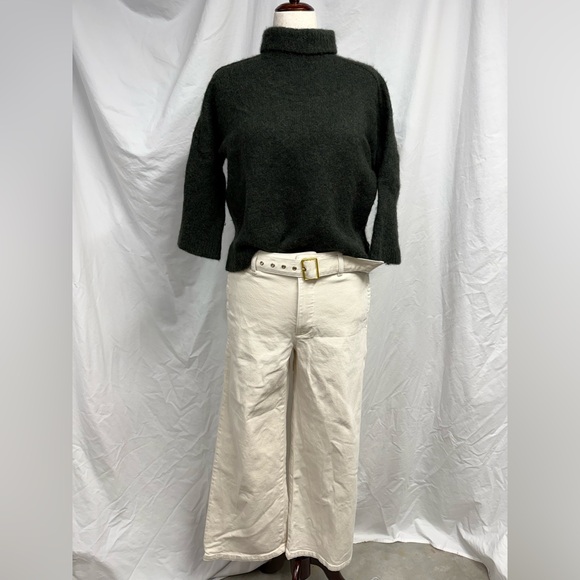 Wrap London Heather Melange Cropped  Turtleneck Sweater - Picture 5 of 11